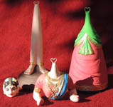 figurine poupée danseuse bolywood papier mache inde